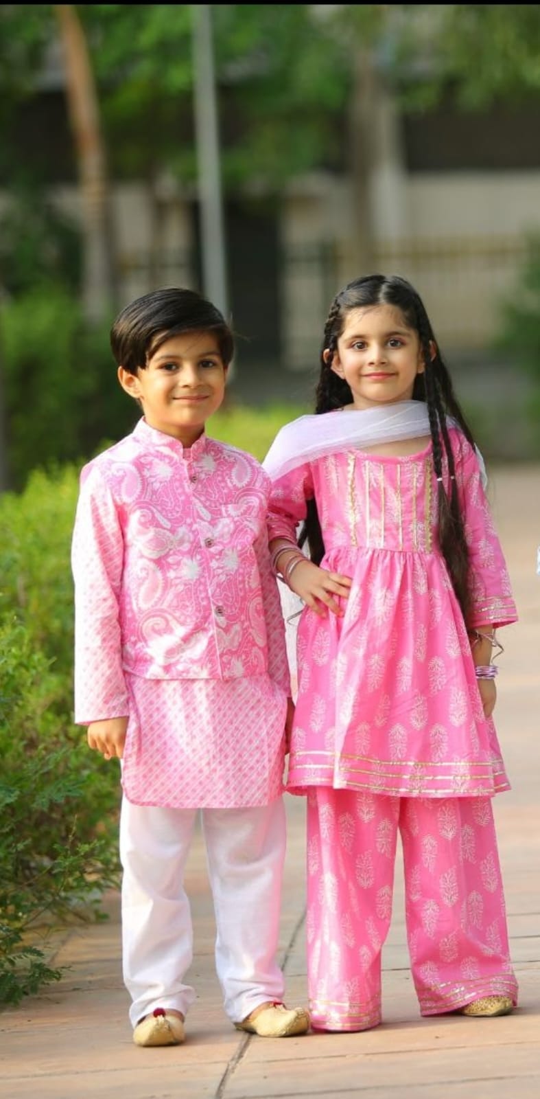 Stitched Sarara Kurti Pair Pink And White Indian Pakistani Sharara Suit  Dupatta | eBay